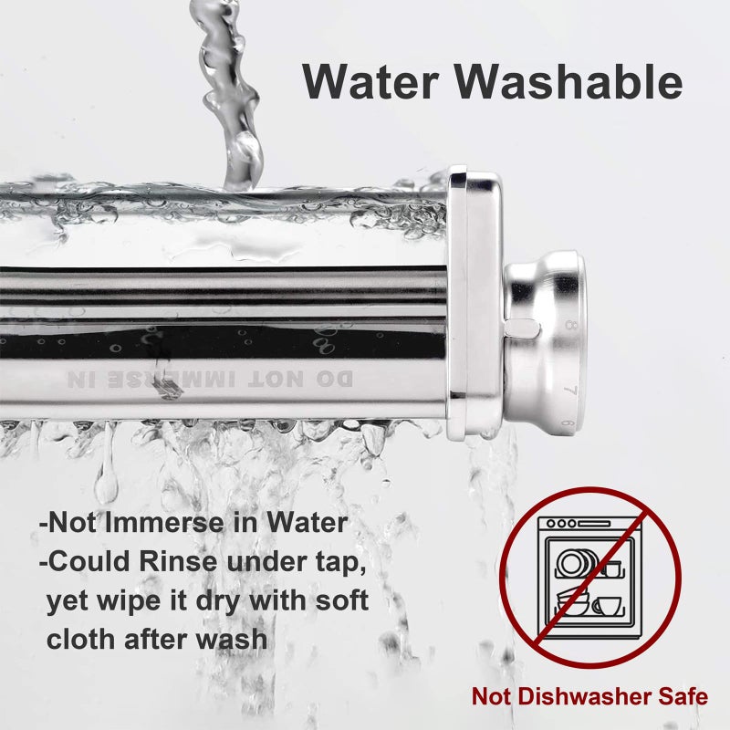 InnoMoon ملحق صانع المعكرونة لخلاط كيتشن إيد، يتضمن أسطوانة لف المعكرونة، قاطع سباغيتي، قاطع فettuccine، مجموعات ملحقات المعكرونة من إنومون - Image 4